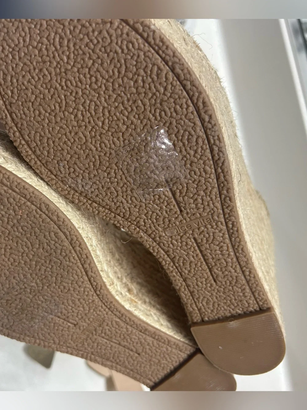 New Dolce Vita Shayla Taupe Suede Espadrille Wedge Sandals with Ankle Strap